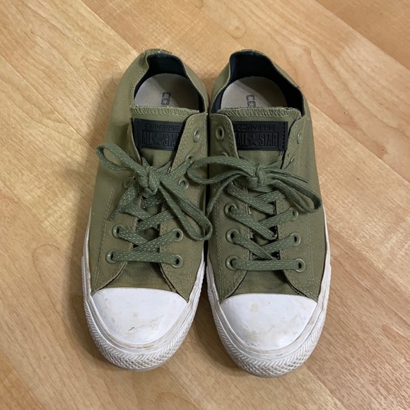 Womens Army Green Converse Size 10